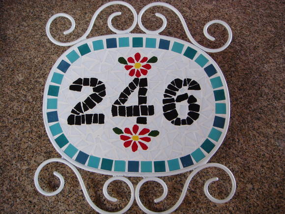 Número para casa em mosaico 2