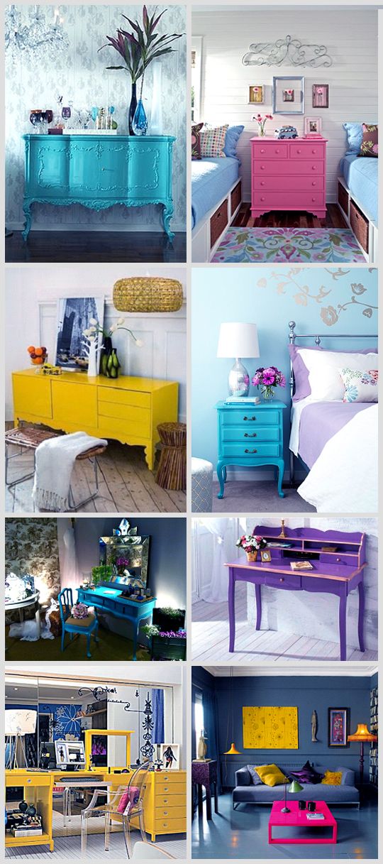 Decorar com móveis coloridos - Dicas e inspirações