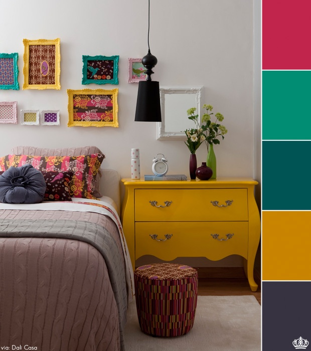 Como usar móveis coloridos